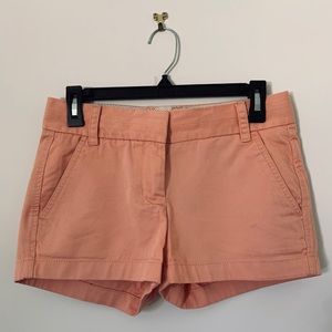 J Crew Peach 3” Chino Cotton Shorts Size 00